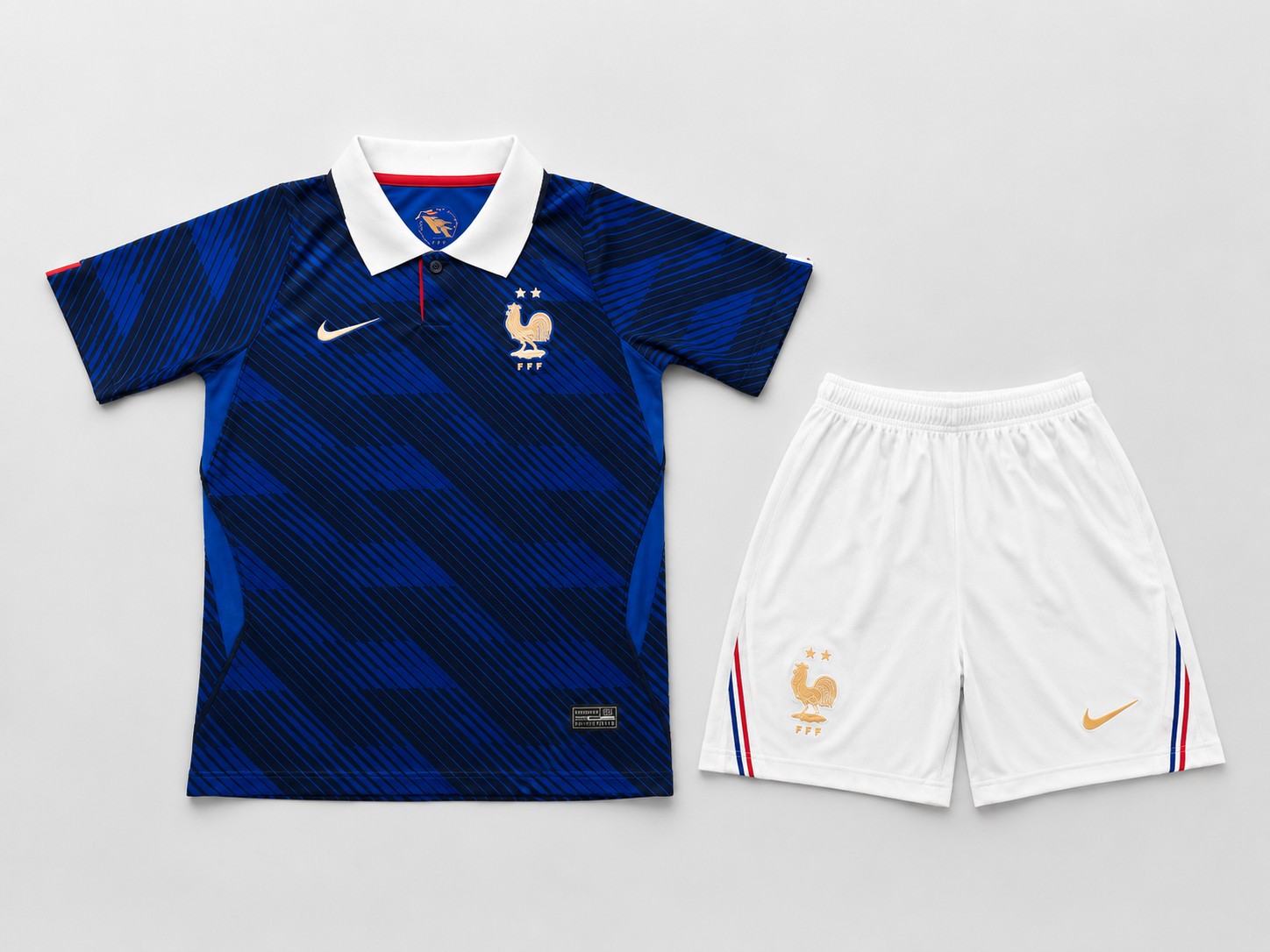 France Home replica kit, shirt, shorts and socks