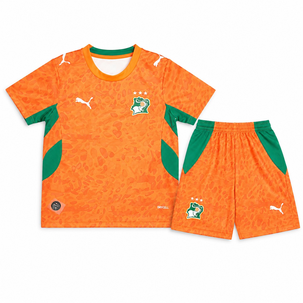 Ivory Coast Home replica kit, shirt, shorts and socks