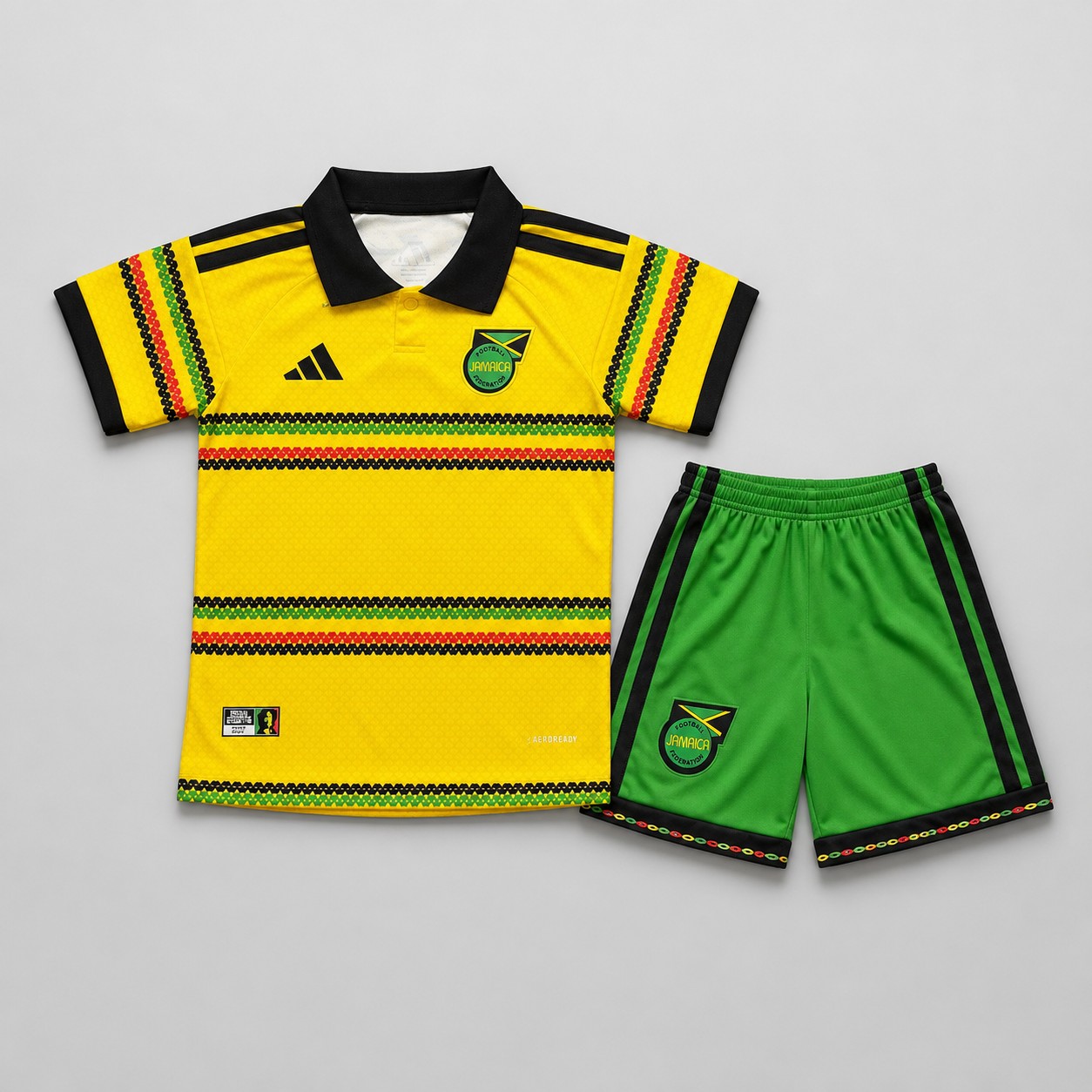 Jamaica Home replica kit, shirt, shorts and socks